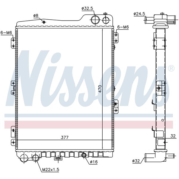 Nissen Nissens Radiator, 60442 60442